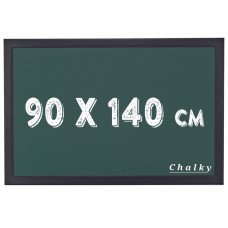 Chalky Kara Tahta Siyah Çerçeveli Tebeşir Yazı Tahtası 90x140 cm - Yeşil