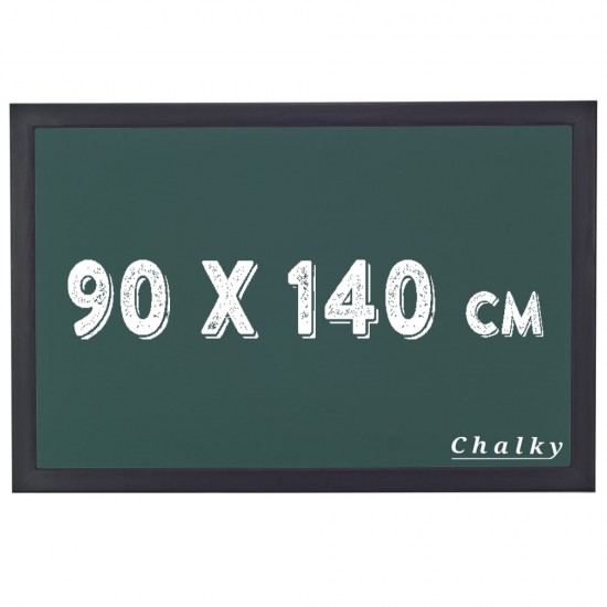 Chalky Kara Tahta Siyah Çerçeveli Tebeşir Yazı Tahtası 90x140 cm - Yeşil