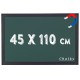 Chalky Manyetik Kara Tahta Siyah Çerçeveli - Tebeşir Yazı Tahtası 45x110 cm - Yeşil