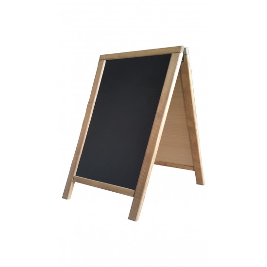 Chalky Menü Tahtası Kaldırım Üstü Çift Taraflı Ahşap 50x70 cm