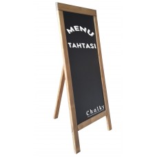 Chalky Menü Tahtası Kaldırım Üstü Tek Taraflı Ahşap 40x70 cm