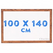 Chalky Ahşap Çerçeveli Duvara Monte Beyaz Yazı Tahtası 100x140 cm