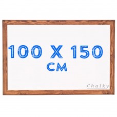 Chalky Ahşap Çerçeveli Duvara Monte Beyaz Yazı Tahtası 100x150 cm