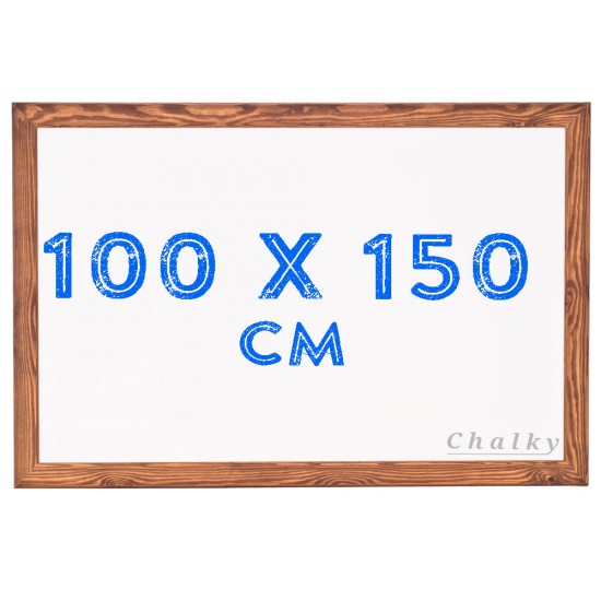 Chalky Ahşap Çerçeveli Duvara Monte Beyaz Yazı Tahtası 100x150 cm
