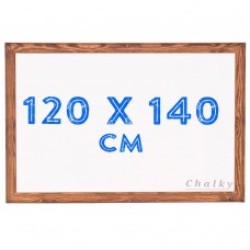 Chalky Ahşap Çerçeveli Duvara Monte Beyaz Yazı Tahtası 120x140 cm