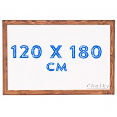 Chalky Ahşap Çerçeveli Duvara Monte Beyaz Yazı Tahtası 120x180 cm