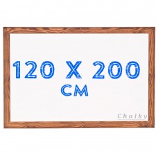 Chalky Ahşap Çerçeveli Duvara Monte Beyaz Yazı Tahtası 120x200 cm