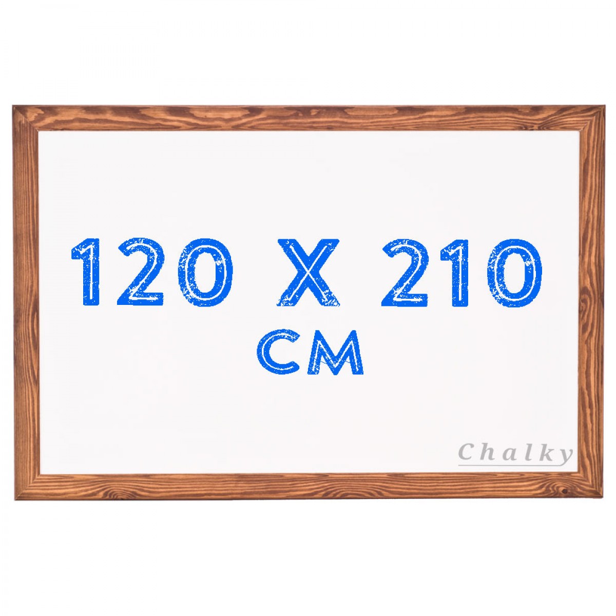 Chalky Ahşap Çerçeveli Duvara Monte Beyaz Yazı Tahtası 120x210 cm