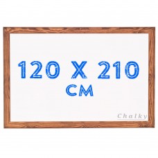 Chalky Ahşap Çerçeveli Duvara Monte Beyaz Yazı Tahtası 120x210 cm