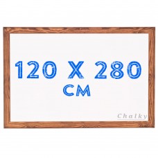 Chalky Ahşap Çerçeveli Duvara Monte Beyaz Yazı Tahtası 120x280 cm