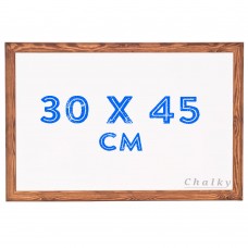 Chalky Ahşap Çerçeveli Duvara Monte Beyaz Yazı Tahtası 30x45 cm