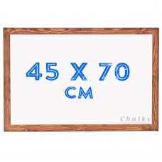 Chalky Ahşap Çerçeveli Duvara Monte Beyaz Yazı Tahtası 45x70 cm