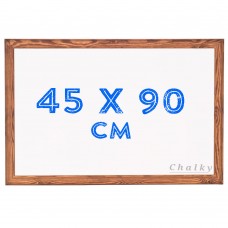 Chalky Ahşap Çerçeveli Duvara Monte Beyaz Yazı Tahtası 45x90 cm
