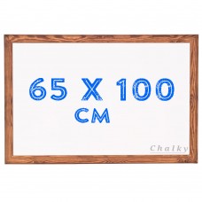 Chalky Ahşap Çerçeveli Duvara Monte Beyaz Yazı Tahtası 65x100 cm