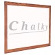 Chalky Ahşap Çerçeveli Duvara Monte Beyaz Yazı Tahtası 100x210 cm