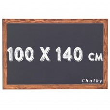 Chalky Kara Tahta Ahşap Çerçeveli Tebeşir Yazı Tahtası 100x140 cm - Siyah