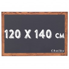 Chalky Kara Tahta Ahşap Çerçeveli Tebeşir Yazı Tahtası 120x140 cm - Siyah