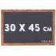 Chalky Kara Tahta Ahşap Çerçeveli Tebeşir Yazı Tahtası 30x45 cm - Siyah