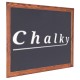 Chalky Kara Tahta Ahşap Çerçeveli Tebeşir Yazı Tahtası 45x90 cm - Siyah
