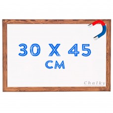 Chalky Manyetik Beyaz Yazı Tahtası Ahşap Çerçeveli 30x45 cm