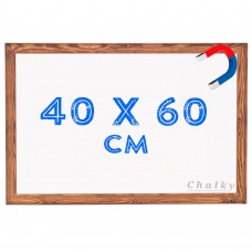 Chalky Manyetik Beyaz Yazı Tahtası Ahşap Çerçeveli 40x60 cm