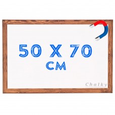 Chalky Manyetik Beyaz Yazı Tahtası Ahşap Çerçeveli 50x70 cm