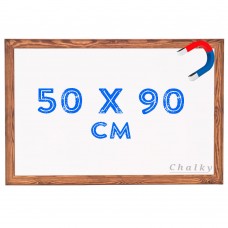 Chalky Manyetik Beyaz Yazı Tahtası Ahşap Çerçeveli 50x90 cm