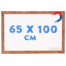 Chalky Manyetik Beyaz Yazı Tahtası Ahşap Çerçeveli 65x100 cm