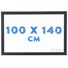 Chalky Siyah Çerçeveli Duvara Monte Beyaz Yazı Tahtası 100x140 cm