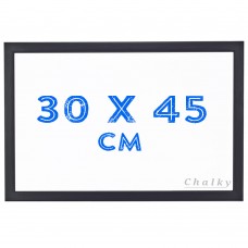 Chalky Siyah Çerçeveli Duvara Monte Beyaz Yazı Tahtası 30x45 cm