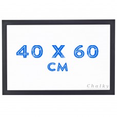 Chalky Siyah Çerçeveli Duvara Monte Beyaz Yazı Tahtası 40x60 cm