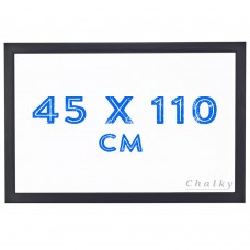 Chalky Siyah Çerçeveli Duvara Monte Beyaz Yazı Tahtası 45x110 cm