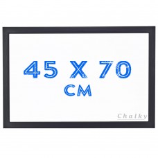 Chalky Siyah Çerçeveli Duvara Monte Beyaz Yazı Tahtası 45x70 cm