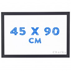 Chalky Siyah Çerçeveli Duvara Monte Beyaz Yazı Tahtası 45x90 cm
