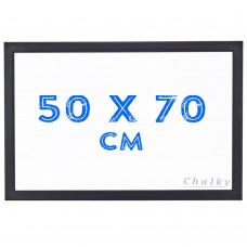 Chalky Siyah Çerçeveli Duvara Monte Beyaz Yazı Tahtası 50x70 cm