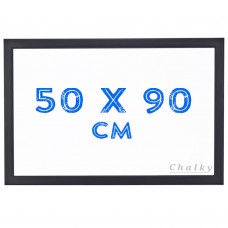 Chalky Siyah Çerçeveli Duvara Monte Beyaz Yazı Tahtası 50x90 cm