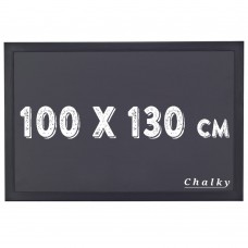 Chalky Kara Tahta Siyah Çerçeveli Tebeşir Yazı Tahtası 100x130 cm - Siyah