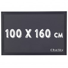 Chalky Kara Tahta Siyah Çerçeveli Tebeşir Yazı Tahtası 100x160 cm - Siyah
