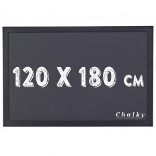 Chalky Kara Tahta Siyah Çerçeveli Tebeşir Yazı Tahtası 120x180 cm - Siyah