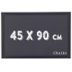 Chalky Kara Tahta Siyah Çerçeveli Tebeşir Yazı Tahtası 45x90 cm - Siyah