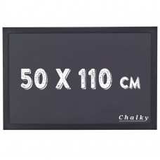 Chalky Kara Tahta Siyah Çerçeveli Tebeşir Yazı Tahtası 50x110 cm - Siyah