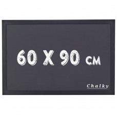 Chalky Kara Tahta Siyah Çerçeveli Tebeşir Yazı Tahtası 60x90 cm - Siyah