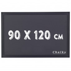 Chalky Kara Tahta Siyah Çerçeveli Tebeşir Yazı Tahtası 90x120 cm - Siyah