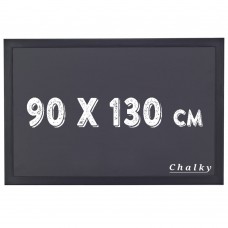 Chalky Kara Tahta Siyah Çerçeveli Tebeşir Yazı Tahtası 90x130 cm - Siyah