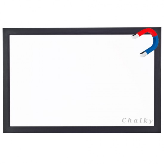 Chalky Manyetik Beyaz Yazı Tahtası Siyah Çerçeveli 100x200 cm