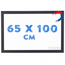 Chalky Manyetik Beyaz Yazı Tahtası Siyah Çerçeveli 65x100 cm