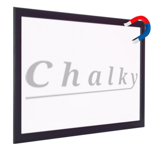 Chalky Manyetik Beyaz Yazı Tahtası Siyah Çerçeveli 100x200 cm