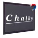 Chalky Manyetik Kara Tahta Siyah Çerçeveli - Tebeşir Yazı Tahtası 40x60 cm - Siyah